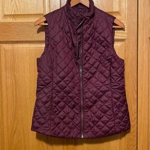 Banana Republic purple quilted vest size small petite